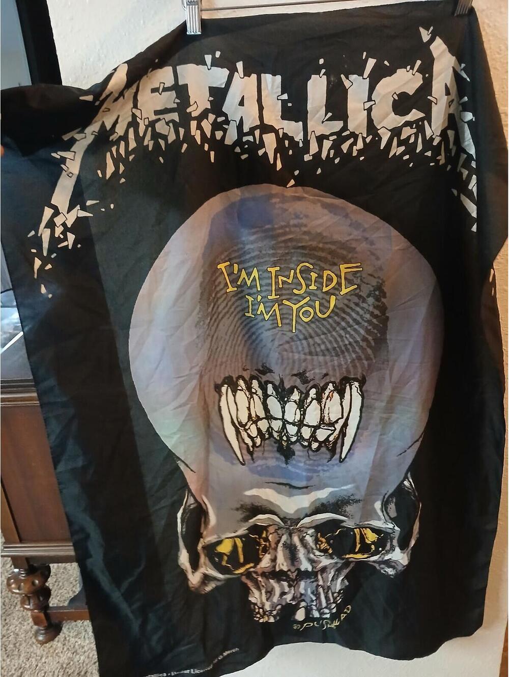 Metallica Vintage 2001 Licensed Skull Graphic Polyester Scarf